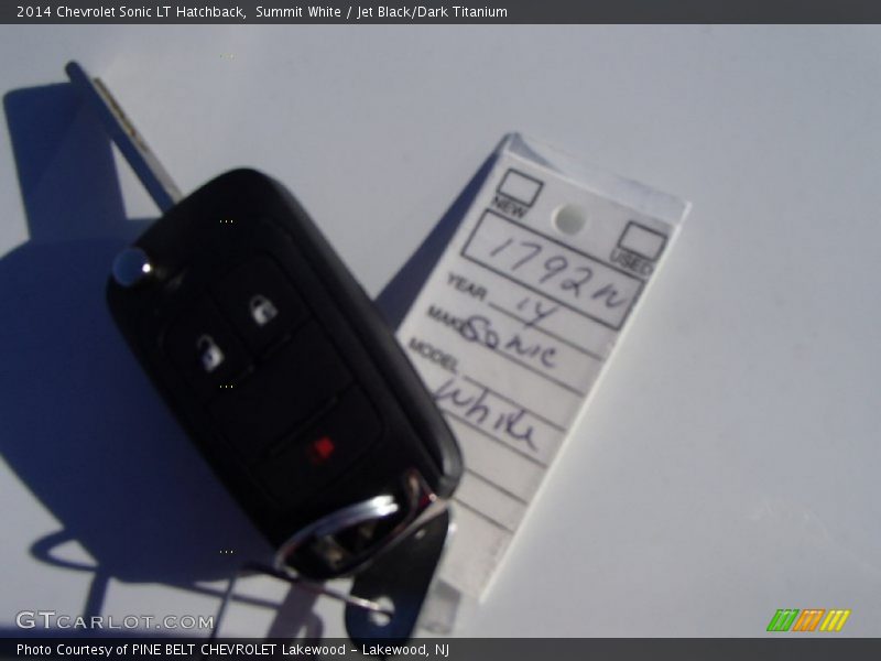Summit White / Jet Black/Dark Titanium 2014 Chevrolet Sonic LT Hatchback
