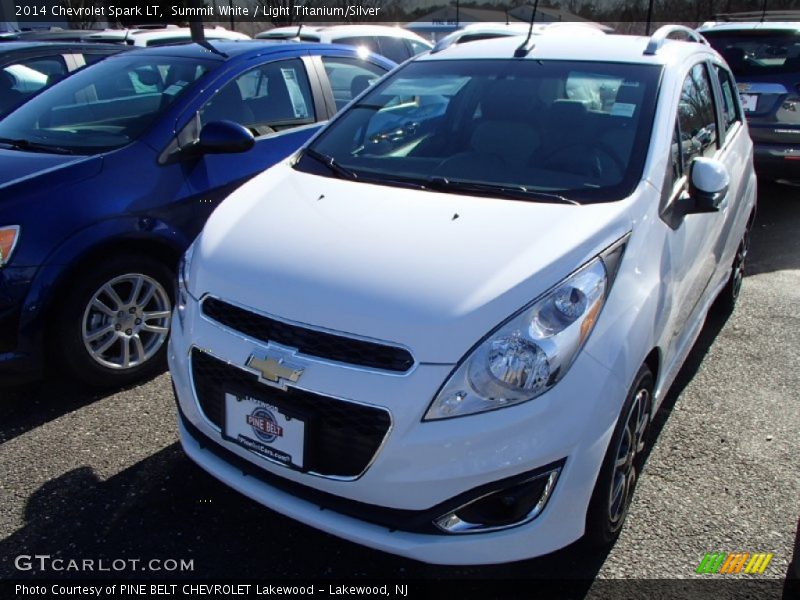 Summit White / Light Titanium/Silver 2014 Chevrolet Spark LT