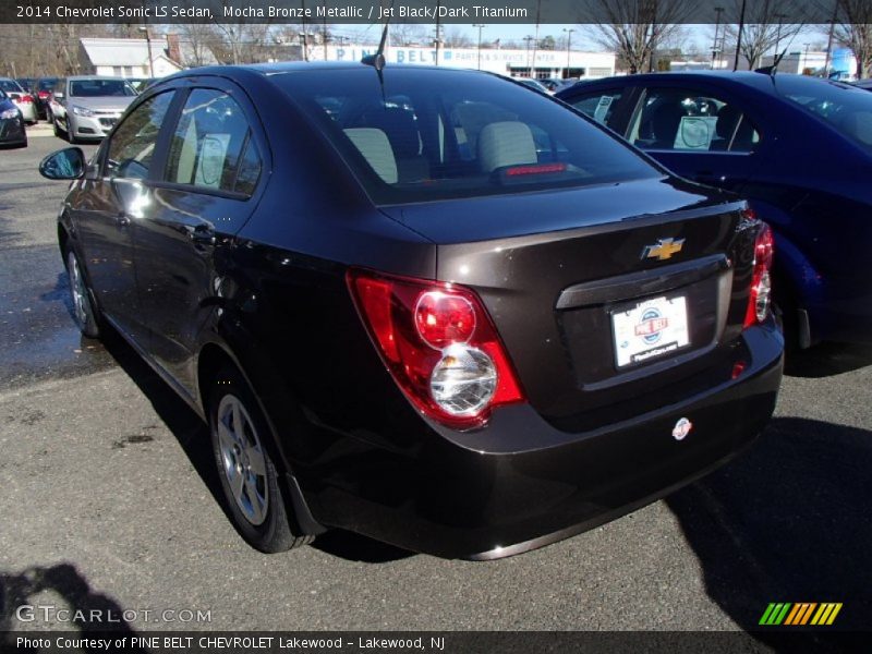 Mocha Bronze Metallic / Jet Black/Dark Titanium 2014 Chevrolet Sonic LS Sedan