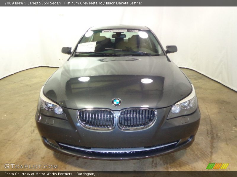 Platinum Grey Metallic / Black Dakota Leather 2009 BMW 5 Series 535xi Sedan