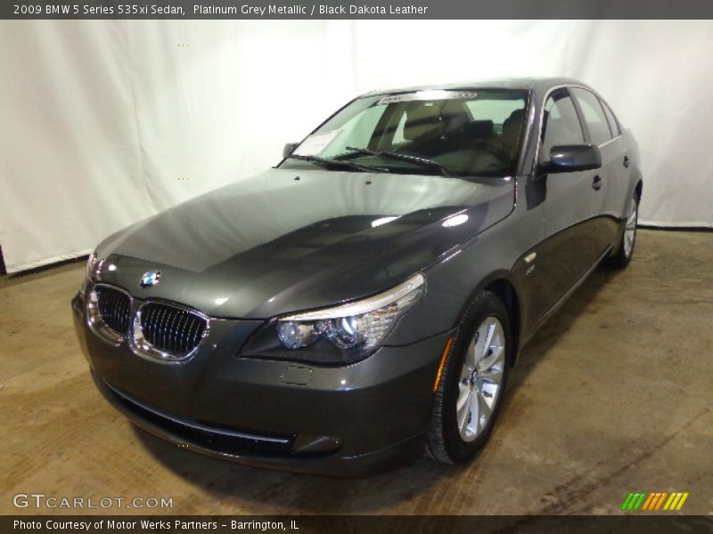 Platinum Grey Metallic / Black Dakota Leather 2009 BMW 5 Series 535xi Sedan
