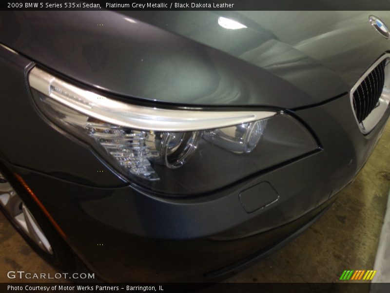 Platinum Grey Metallic / Black Dakota Leather 2009 BMW 5 Series 535xi Sedan