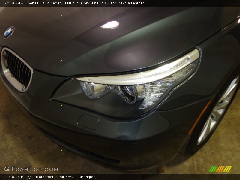 Platinum Grey Metallic / Black Dakota Leather 2009 BMW 5 Series 535xi Sedan