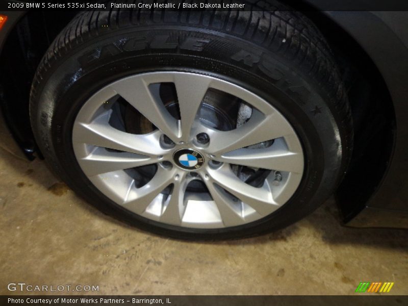 Platinum Grey Metallic / Black Dakota Leather 2009 BMW 5 Series 535xi Sedan