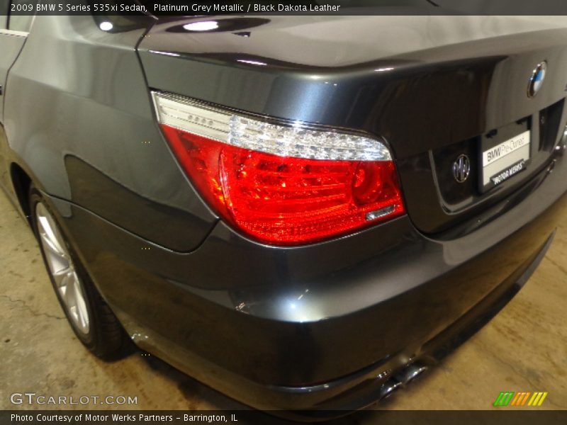 Platinum Grey Metallic / Black Dakota Leather 2009 BMW 5 Series 535xi Sedan
