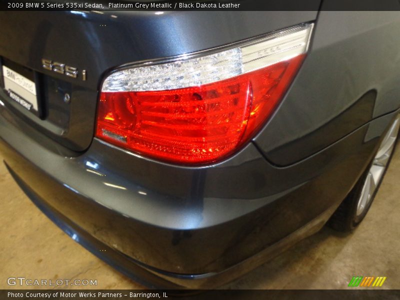 Platinum Grey Metallic / Black Dakota Leather 2009 BMW 5 Series 535xi Sedan