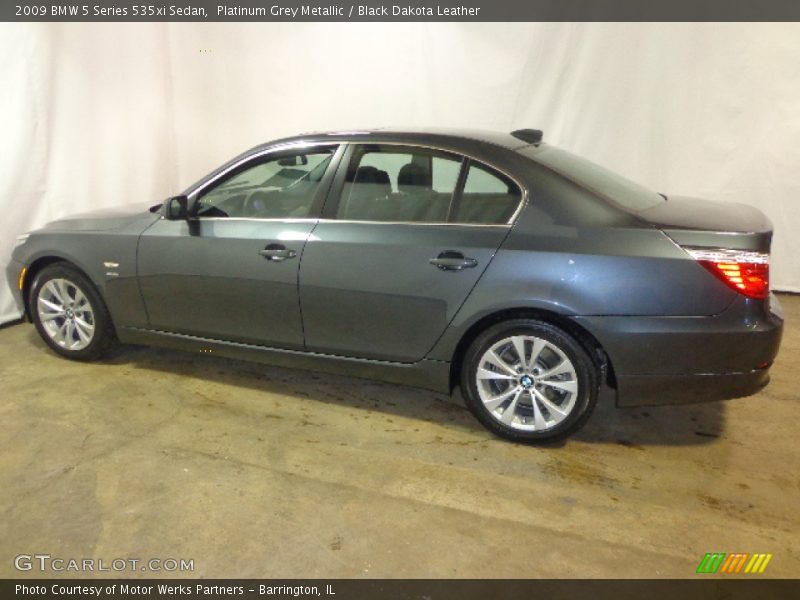 Platinum Grey Metallic / Black Dakota Leather 2009 BMW 5 Series 535xi Sedan