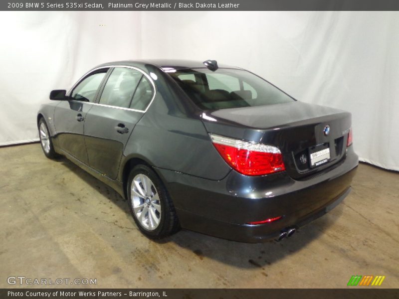 Platinum Grey Metallic / Black Dakota Leather 2009 BMW 5 Series 535xi Sedan