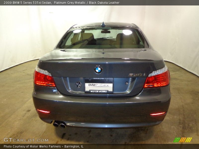 Platinum Grey Metallic / Black Dakota Leather 2009 BMW 5 Series 535xi Sedan