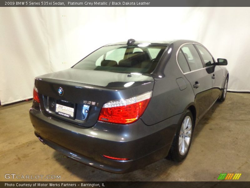 Platinum Grey Metallic / Black Dakota Leather 2009 BMW 5 Series 535xi Sedan
