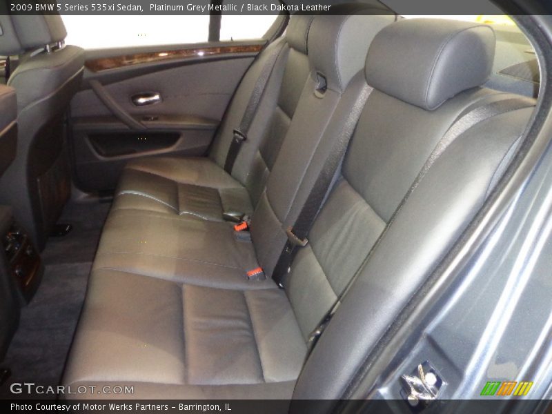 Platinum Grey Metallic / Black Dakota Leather 2009 BMW 5 Series 535xi Sedan