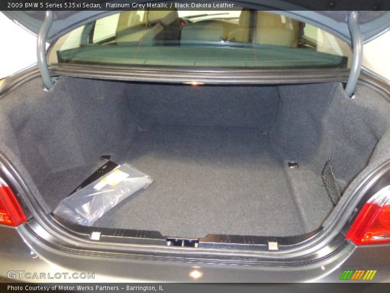 Platinum Grey Metallic / Black Dakota Leather 2009 BMW 5 Series 535xi Sedan