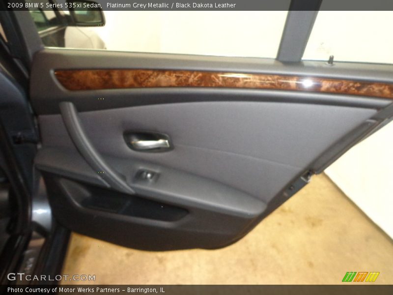 Platinum Grey Metallic / Black Dakota Leather 2009 BMW 5 Series 535xi Sedan
