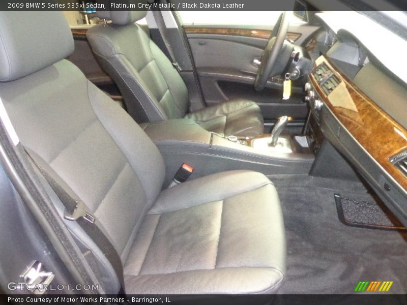 Platinum Grey Metallic / Black Dakota Leather 2009 BMW 5 Series 535xi Sedan
