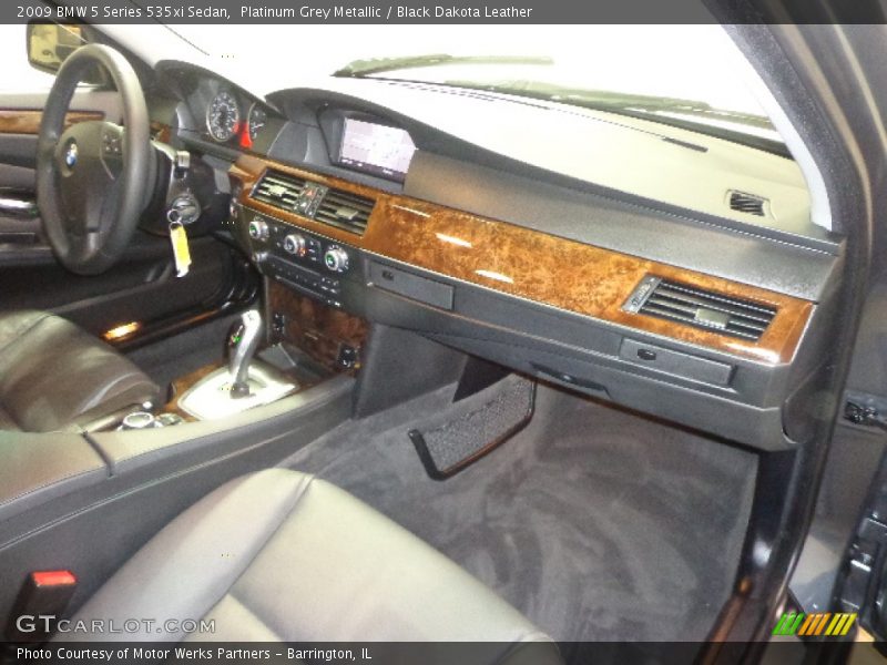 Platinum Grey Metallic / Black Dakota Leather 2009 BMW 5 Series 535xi Sedan
