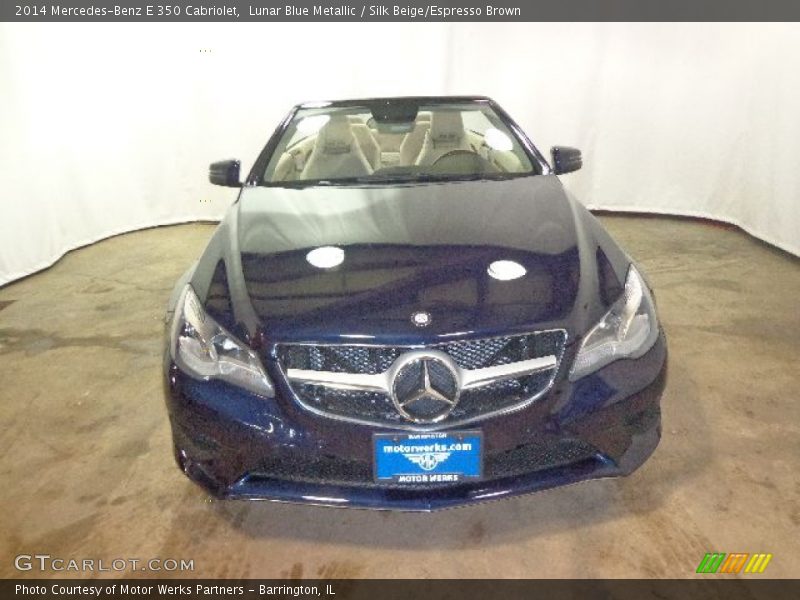 Lunar Blue Metallic / Silk Beige/Espresso Brown 2014 Mercedes-Benz E 350 Cabriolet