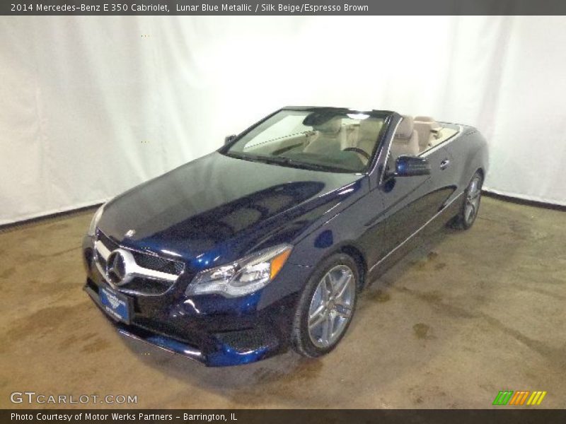Lunar Blue Metallic / Silk Beige/Espresso Brown 2014 Mercedes-Benz E 350 Cabriolet