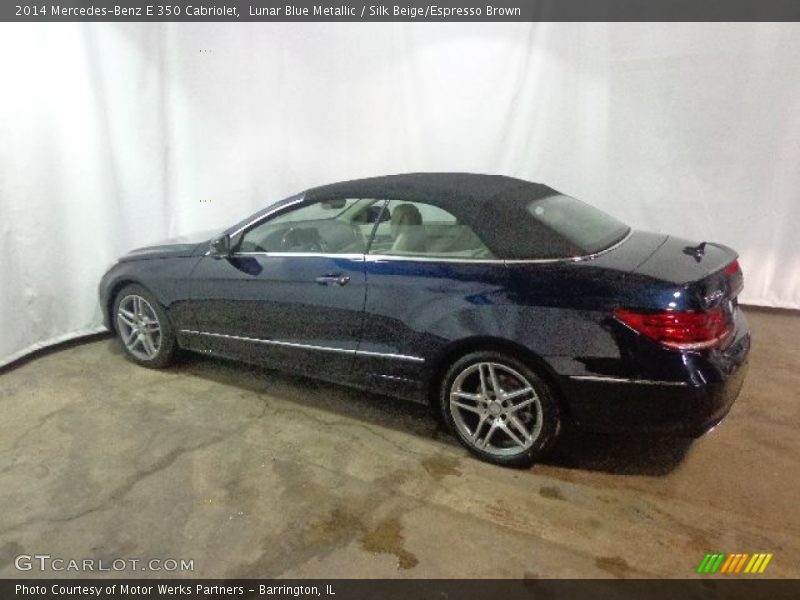 Lunar Blue Metallic / Silk Beige/Espresso Brown 2014 Mercedes-Benz E 350 Cabriolet