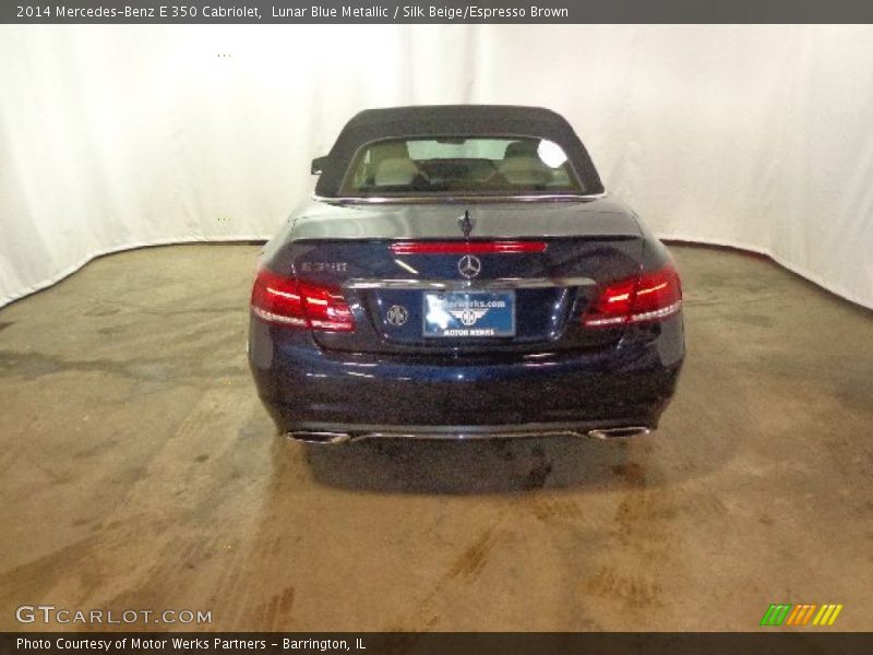 Lunar Blue Metallic / Silk Beige/Espresso Brown 2014 Mercedes-Benz E 350 Cabriolet
