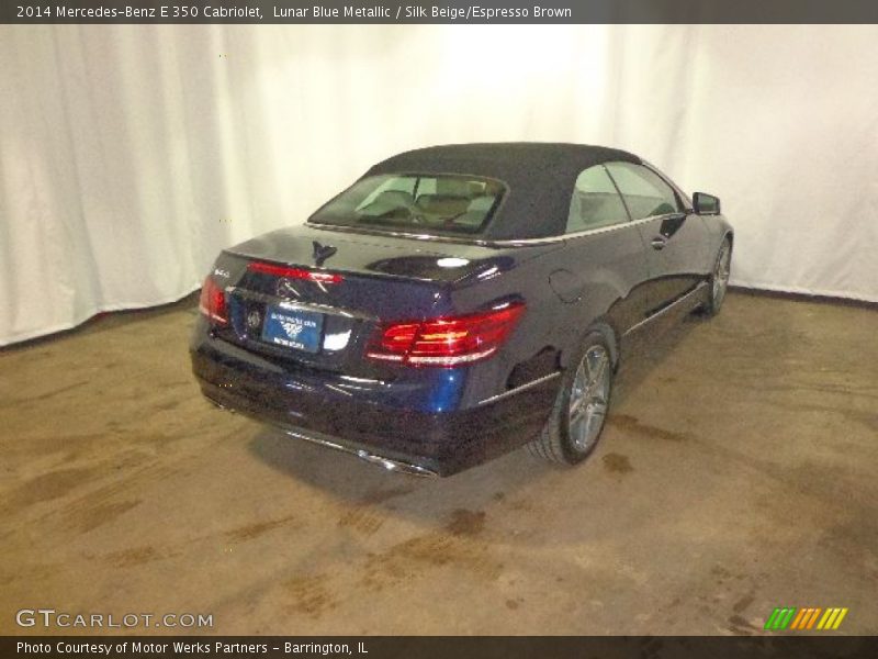 Lunar Blue Metallic / Silk Beige/Espresso Brown 2014 Mercedes-Benz E 350 Cabriolet