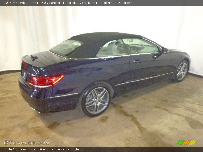 Lunar Blue Metallic / Silk Beige/Espresso Brown 2014 Mercedes-Benz E 350 Cabriolet