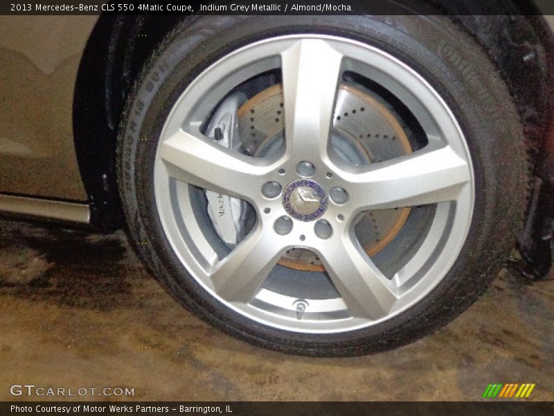 Indium Grey Metallic / Almond/Mocha 2013 Mercedes-Benz CLS 550 4Matic Coupe
