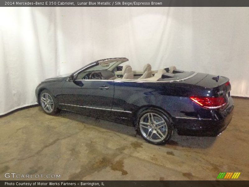 Lunar Blue Metallic / Silk Beige/Espresso Brown 2014 Mercedes-Benz E 350 Cabriolet