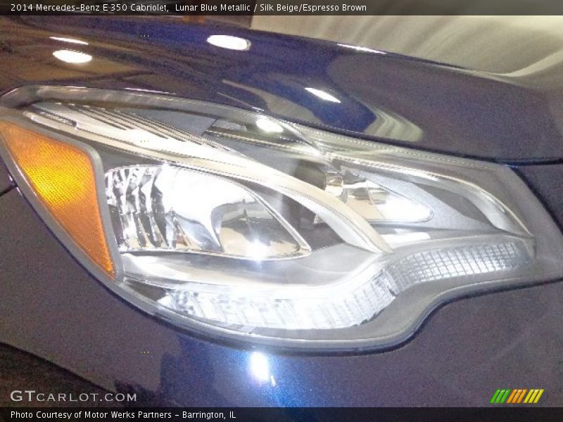 Lunar Blue Metallic / Silk Beige/Espresso Brown 2014 Mercedes-Benz E 350 Cabriolet