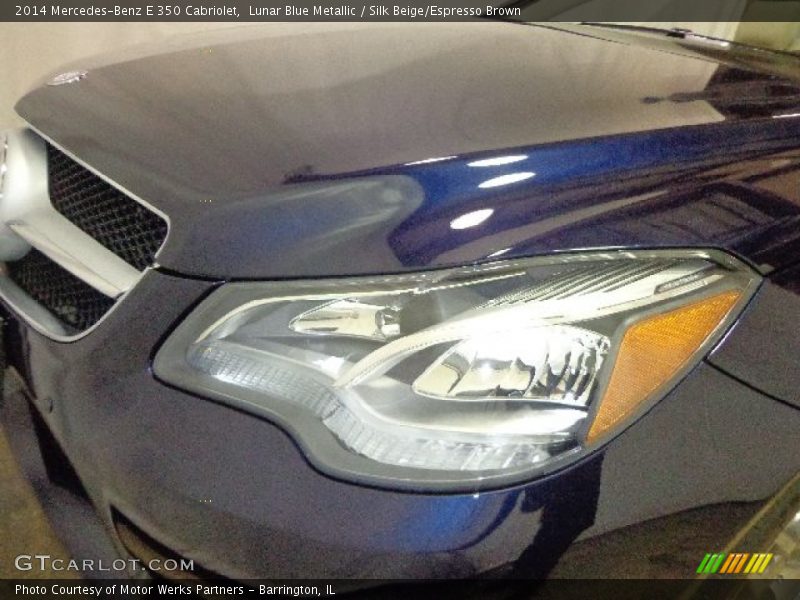 Lunar Blue Metallic / Silk Beige/Espresso Brown 2014 Mercedes-Benz E 350 Cabriolet