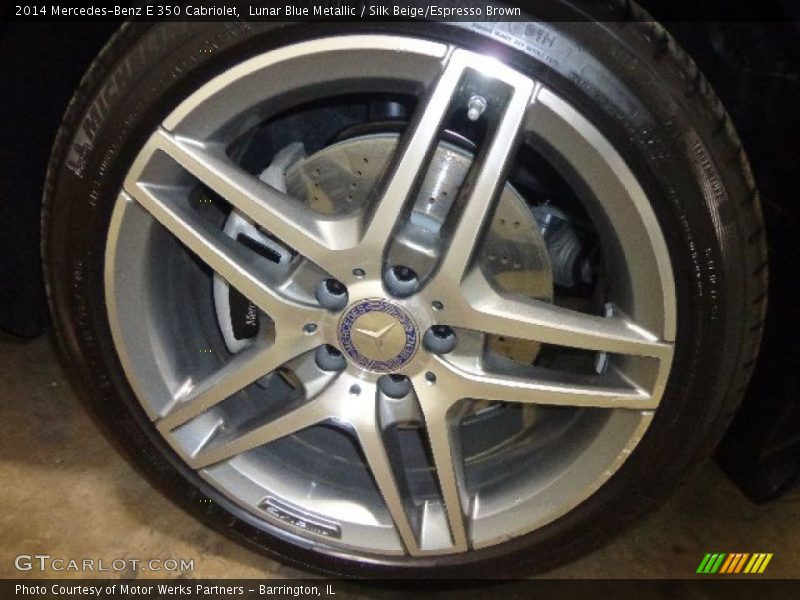 Lunar Blue Metallic / Silk Beige/Espresso Brown 2014 Mercedes-Benz E 350 Cabriolet