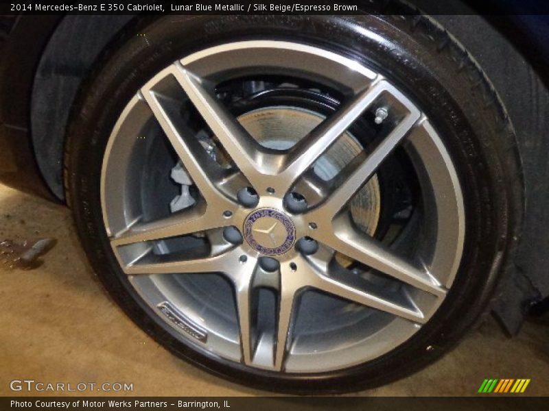 Lunar Blue Metallic / Silk Beige/Espresso Brown 2014 Mercedes-Benz E 350 Cabriolet