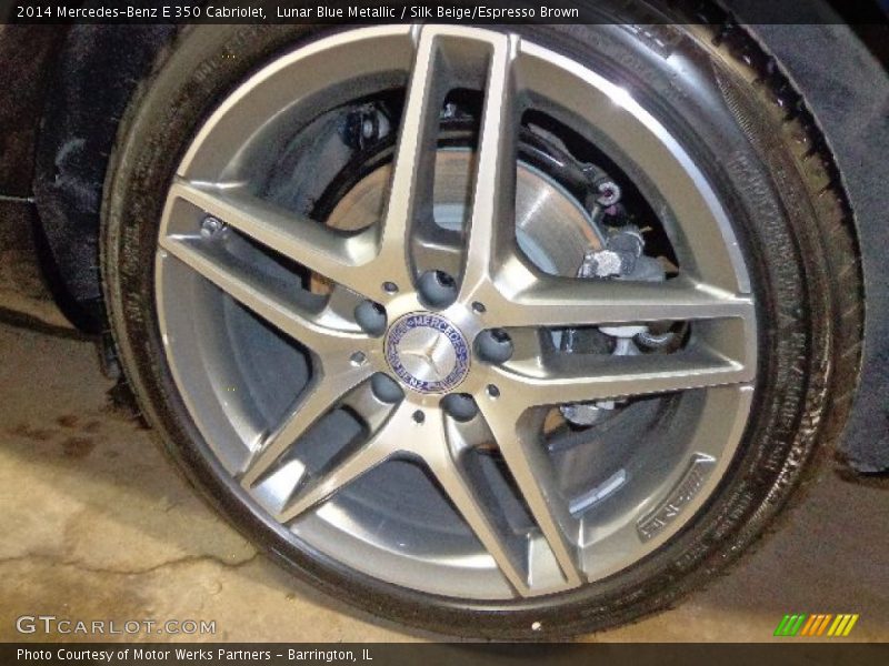 Lunar Blue Metallic / Silk Beige/Espresso Brown 2014 Mercedes-Benz E 350 Cabriolet