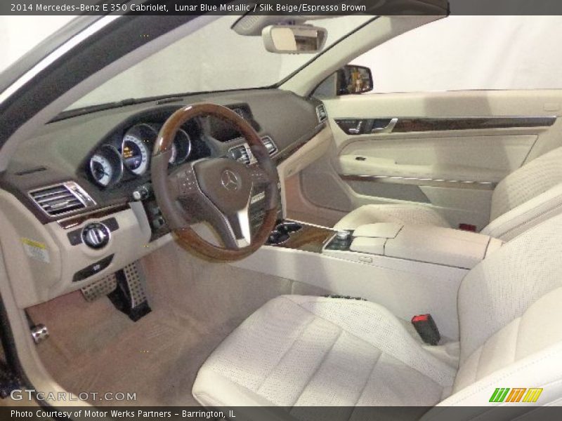 Lunar Blue Metallic / Silk Beige/Espresso Brown 2014 Mercedes-Benz E 350 Cabriolet