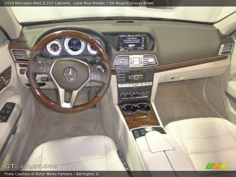 Lunar Blue Metallic / Silk Beige/Espresso Brown 2014 Mercedes-Benz E 350 Cabriolet