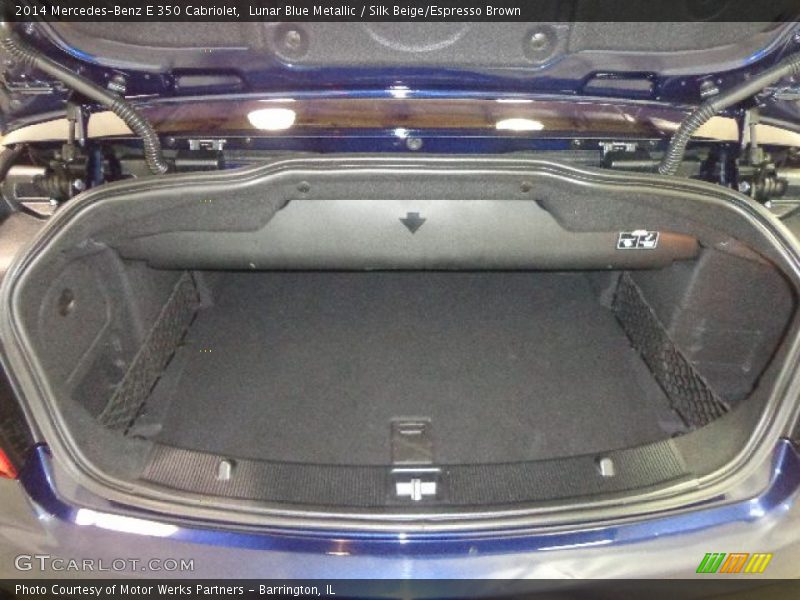 Lunar Blue Metallic / Silk Beige/Espresso Brown 2014 Mercedes-Benz E 350 Cabriolet