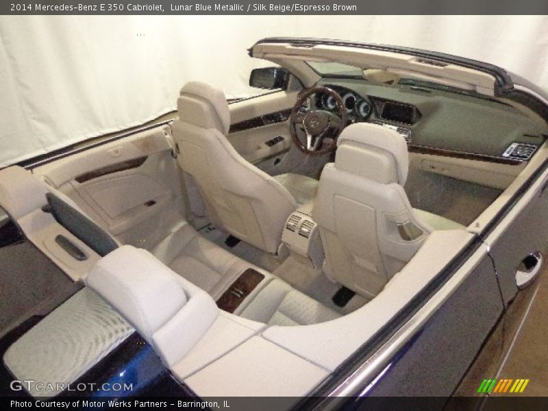 Lunar Blue Metallic / Silk Beige/Espresso Brown 2014 Mercedes-Benz E 350 Cabriolet