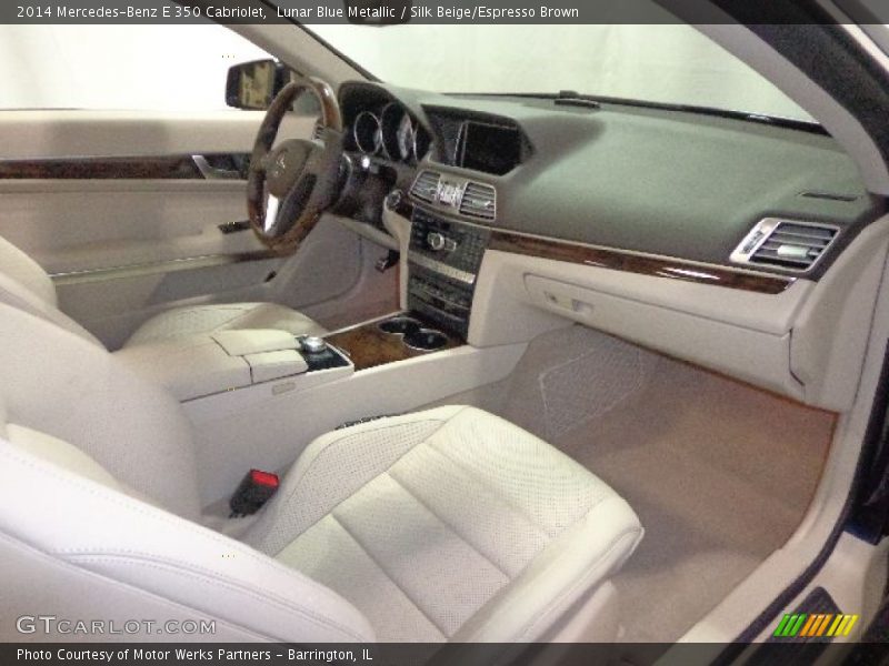 Lunar Blue Metallic / Silk Beige/Espresso Brown 2014 Mercedes-Benz E 350 Cabriolet