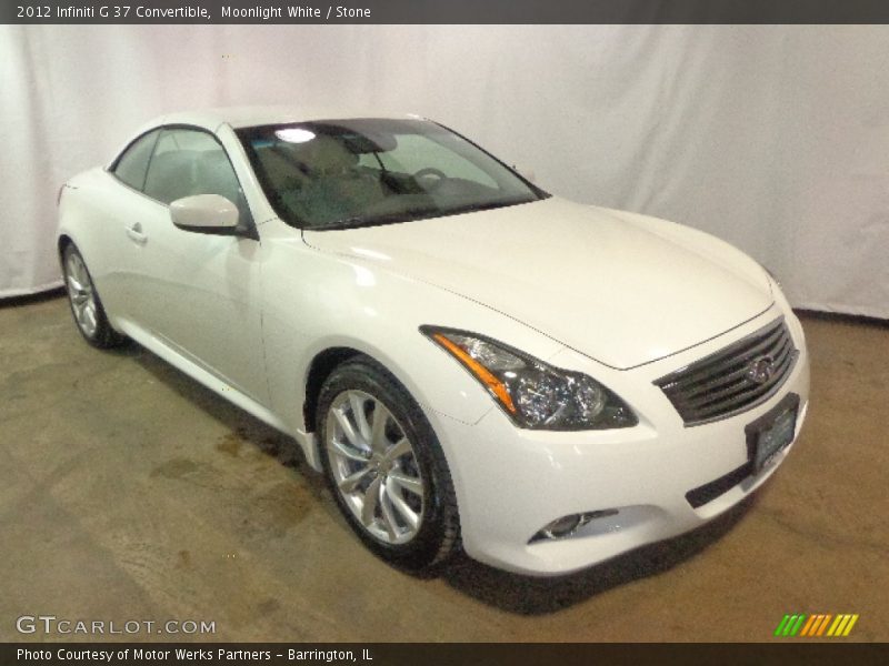 Moonlight White / Stone 2012 Infiniti G 37 Convertible