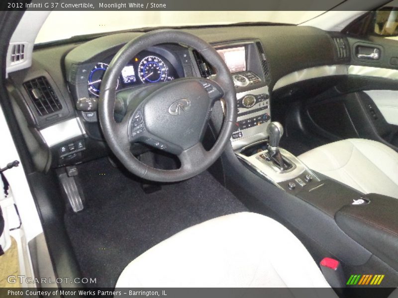 Moonlight White / Stone 2012 Infiniti G 37 Convertible