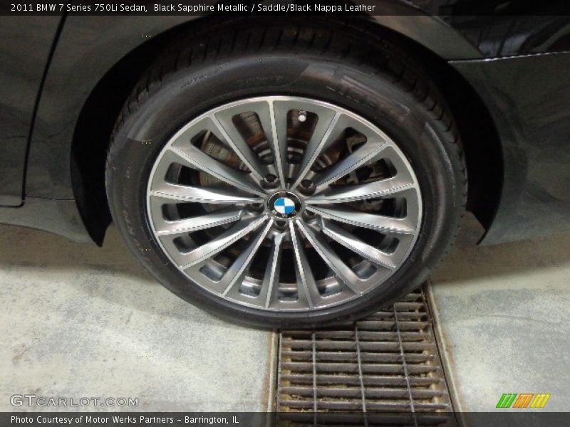 Black Sapphire Metallic / Saddle/Black Nappa Leather 2011 BMW 7 Series 750Li Sedan