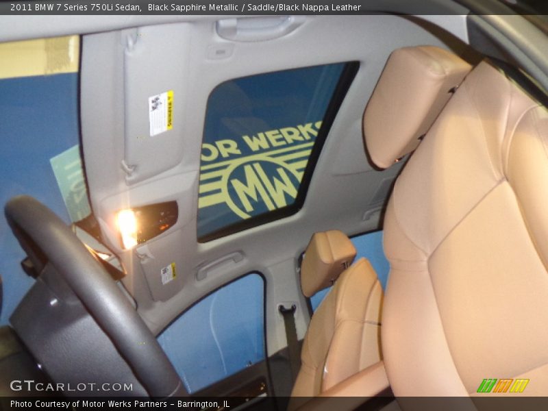 Black Sapphire Metallic / Saddle/Black Nappa Leather 2011 BMW 7 Series 750Li Sedan