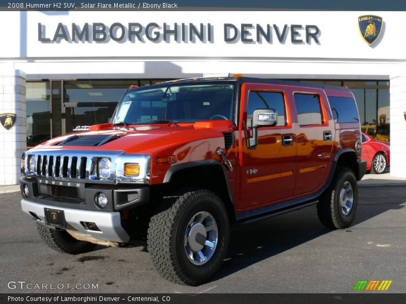 Solar Flare Metallic / Ebony Black 2008 Hummer H2 SUV