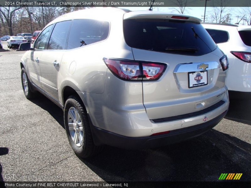 Champagne Silver Metallic / Dark Titanium/Light Titanium 2014 Chevrolet Traverse LT