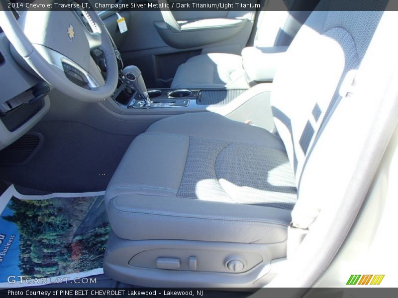 Champagne Silver Metallic / Dark Titanium/Light Titanium 2014 Chevrolet Traverse LT
