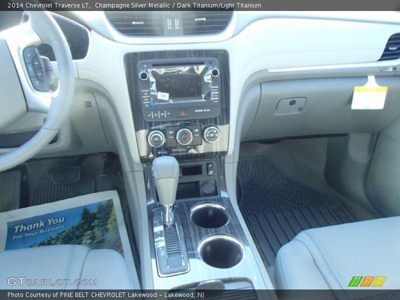 Champagne Silver Metallic / Dark Titanium/Light Titanium 2014 Chevrolet Traverse LT
