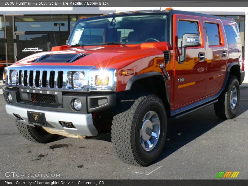 Solar Flare Metallic / Ebony Black 2008 Hummer H2 SUV