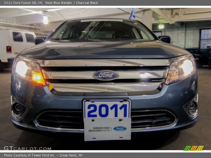 Steel Blue Metallic / Charcoal Black 2011 Ford Fusion SEL V6