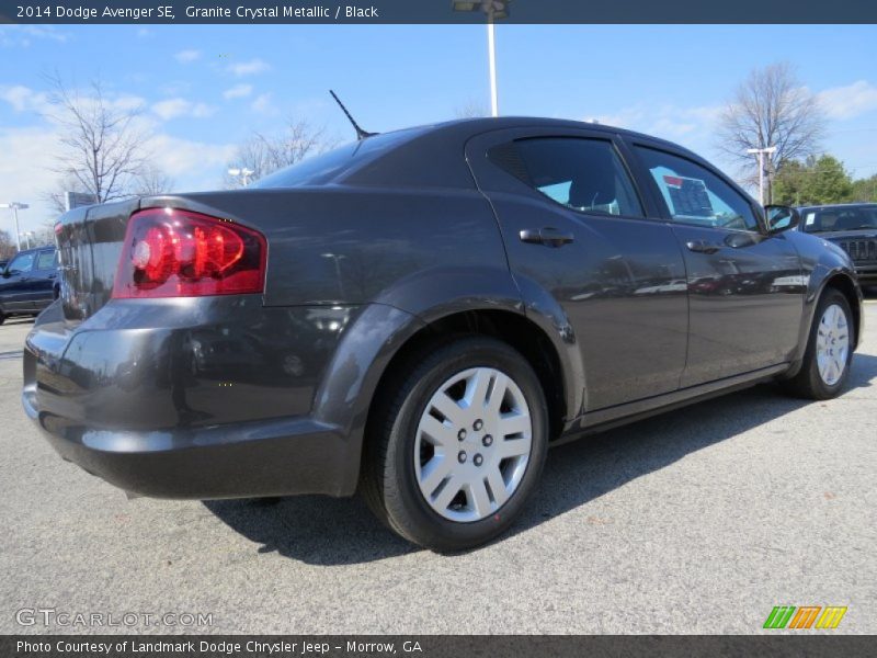 Granite Crystal Metallic / Black 2014 Dodge Avenger SE