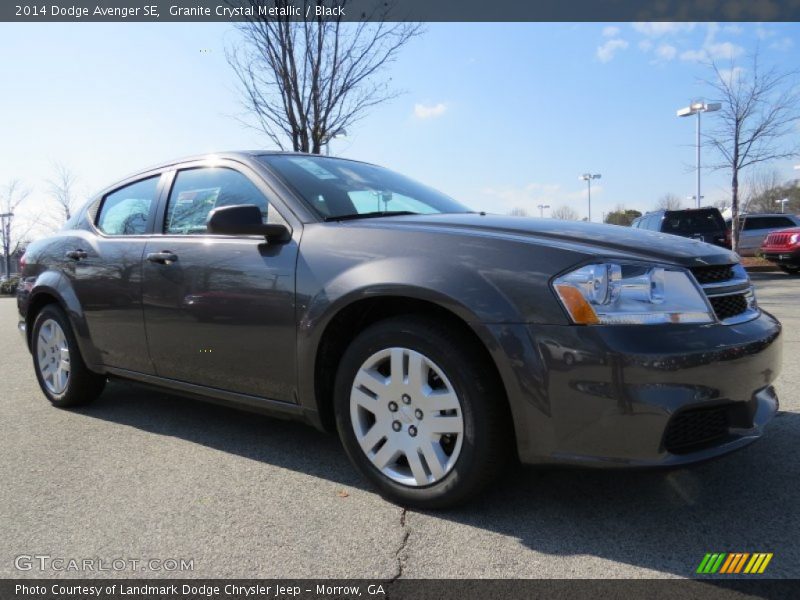 Granite Crystal Metallic / Black 2014 Dodge Avenger SE