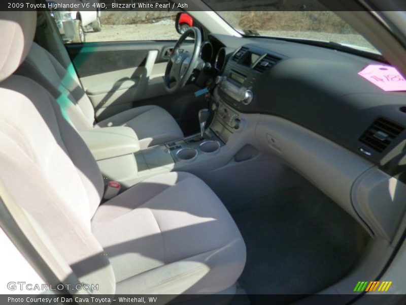 Blizzard White Pearl / Ash 2009 Toyota Highlander V6 4WD